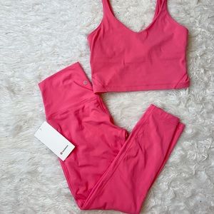lululemon pink guava align set